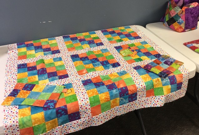 Colorful quilt top